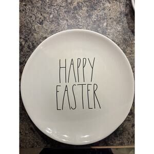 Rae Dunn Happy Easter 11” Dining Plate Bunny, Hop, Chick, Egg